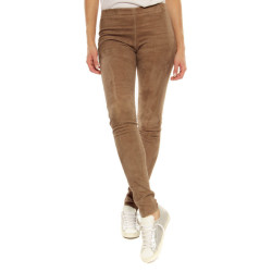 Leather leggins ”Asteroid” Oakwood brown